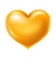 golden heart vector image vector image