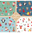 new year and christmas seamless pattern hand vector image vector image