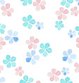 seamless patterns with watercolor flowers vector image