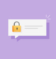 secure access notice lock or permission message vector image vector image