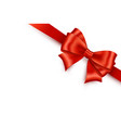 shiny color satin ribbon on white background vector image vector image