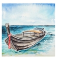 watercolor sea background vector image