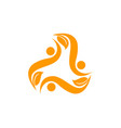 human character logo concept abstract man figure vector image