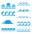 blue waves elements vector image