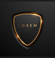 black and gold shield badge template vector image