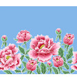 peony flower of japanese style vector image