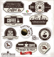 set of retro vintage coffee labels vector image