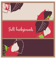 fall leaf banners autumn in bright foliage vector image vector image