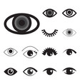 simple eye icon or logo isolated vector image