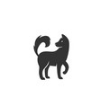 dog silhouette black vector image vector image