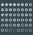 flat style various screw heads set vector image vector image