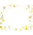 gold glittering foil circles on white background vector image