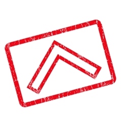Arrowhead up icon rubber stamp Royalty Free Vector Image
