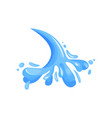 blue water wave marine oceanic and nautical vector image vector image
