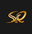 sr logotype company letter design monogram vector image vector image