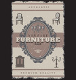 vintage furniture shop poster vector image