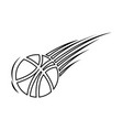 silhouette basketball icon sport design vector image