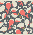 seamless pattern with underwater ocean animals vector image