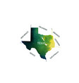 texas watercolor territory us state of vector image