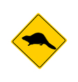 Wild boar warning sign Royalty Free Vector Image