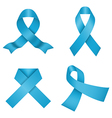 blue awareness ribbons vector image vector image
