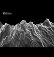 landscape background terrain cyberspace grid 3d vector image vector image