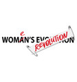womens revolution fashion print on white vector image