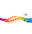 abstract colorful flowing wave lines vector image vector image