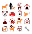 dog pet color icon set - vet dogs food hot vector image vector image