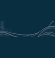 japanese wave pattern with blue abstract art vector image