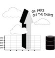 oil price off the charts vector image vector image