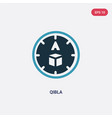 two color qibla icon from religion concept vector image