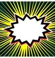 empty comic sun beam speech bubble vector image