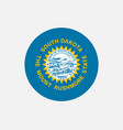 south dakota usa us round circle state banner flag vector image vector image