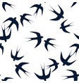 swallows soaring in the sky seamless pattern vector image