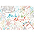 back to school outlined decorative concept vector image vector image