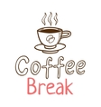coffee break vintage logo vector image vector image
