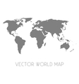 silhouette map of world vector image