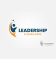 success people logo template design leadership vector image