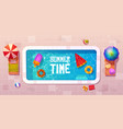summer time swimming pool top view vector image
