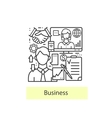 modern thin line icons for business and management vector image