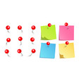 realistic blank sticky notes isolated on white vector image vector image