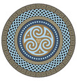 round celtic design ancient celtic magic mandala vector image
