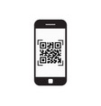 smart phone scanning qr code icon barcode scan vector image