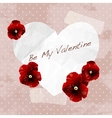vintage banner with a paper heart vector image