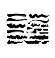 wavy and straight brush strokes collection vector image vector image