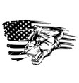 cougar panther mascot head graphic art vector image