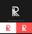 letter r monogram logo in a modern line style vector image