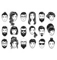 men with stylish beards vector image