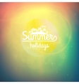 summer holidays sunset with defocused lights vector image vector image